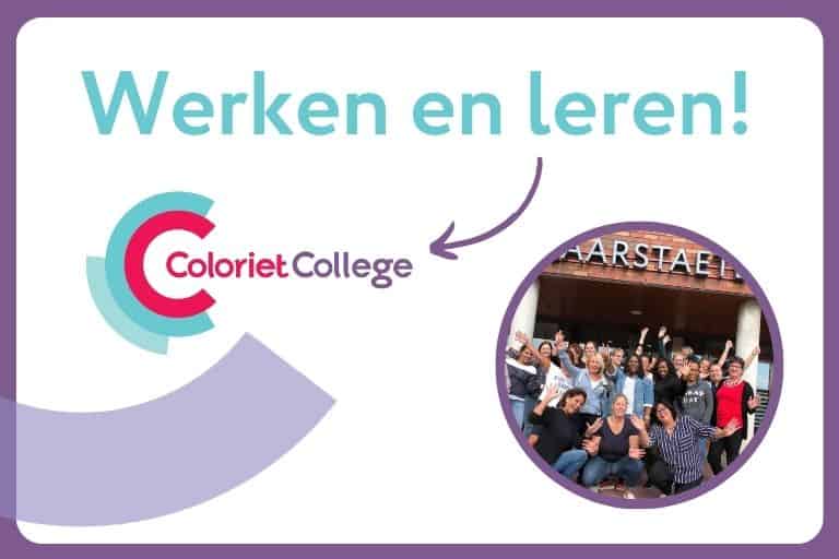 Werken en leren coloriet college